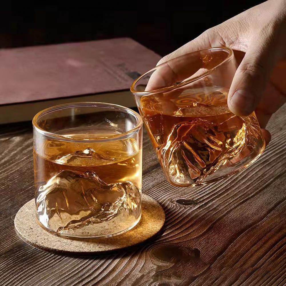 200/300ml Whiskey Glasses Unique Exquisite Workmanship Mount Craft Premium Fashion Drinking Glass for Lovers glass cups drinkwar