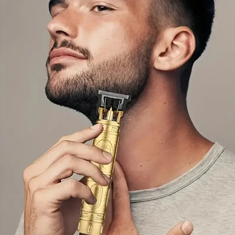 T9 Hair Trimmer for Men Cordless Beard Clipper 4 Guide Combs Brush USB C Cable Silent Operation Shaver Home Haircut Tool Kit