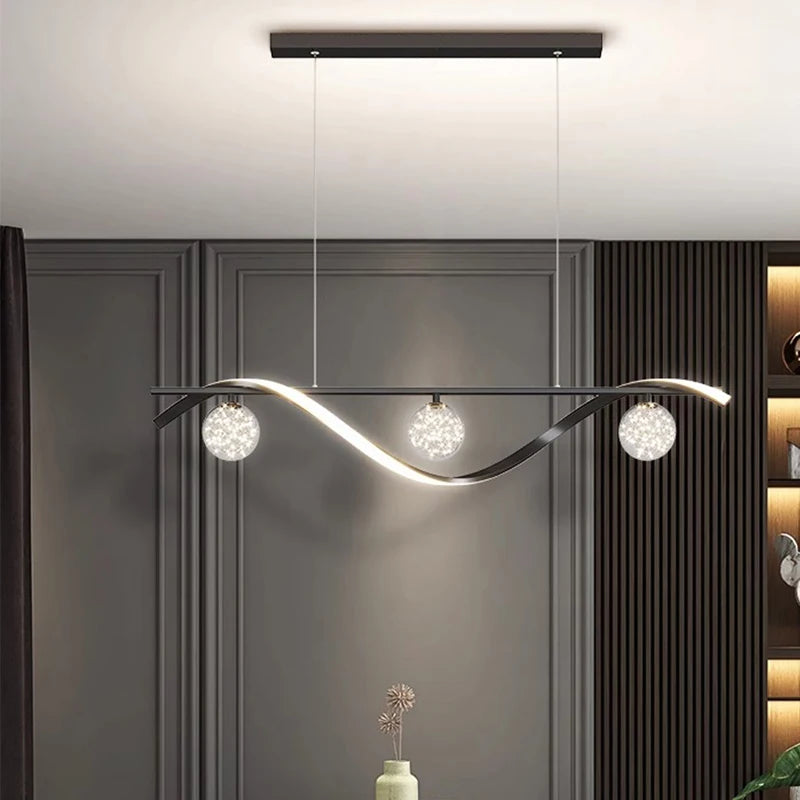 Modern Minimalist Led Pendant Lamps Dimming for Coffee Table Dining Room Kitchen Island Ceiling Chandelier Home Lighting Fixture