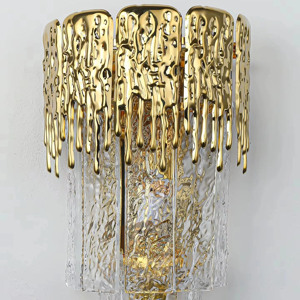Light Luxury Led Wall Lamp Home Decoration Living Room Tv Background Wall Staircase Bedroom Italian Bedside Glass Wall Lamp
