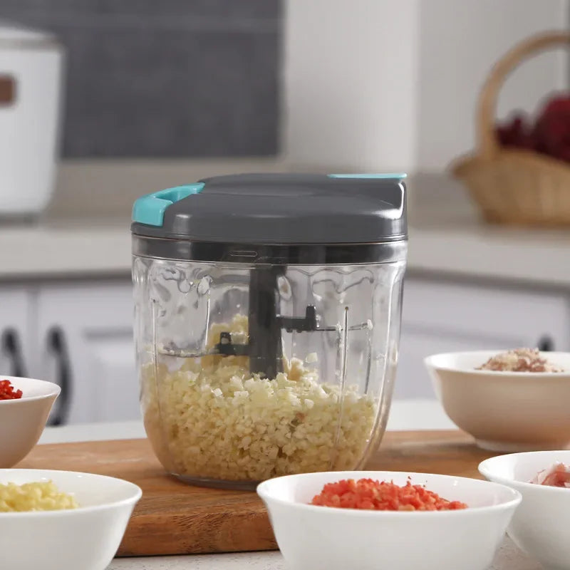 500/900ML Manual Meat Grinder Garlic Chopper Multifunction Vegetable Cutter Chopper Garlic Crusher Kitchen Gadgets