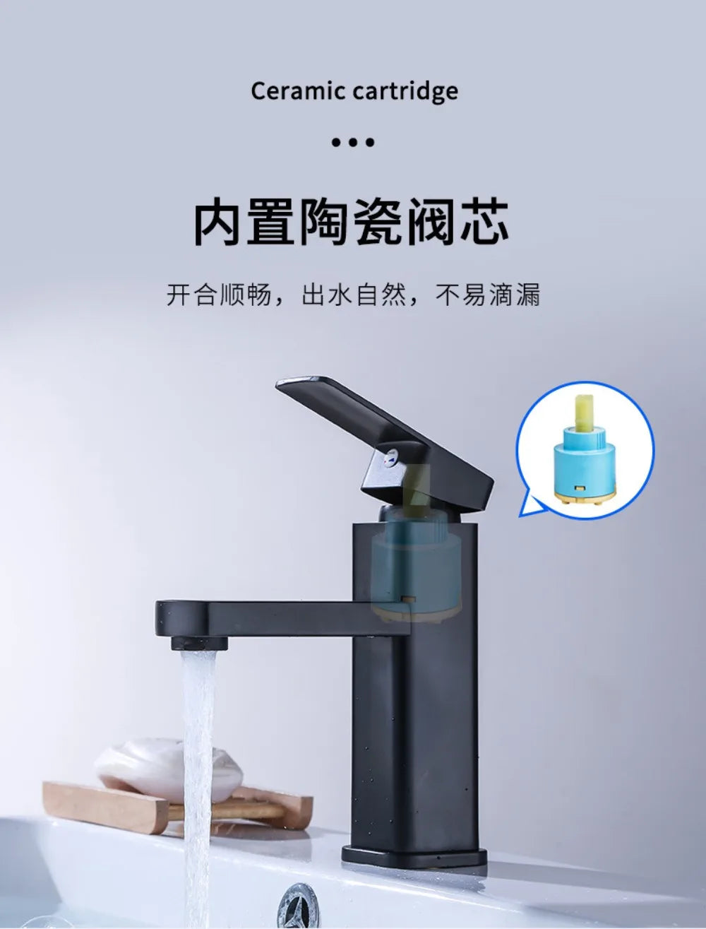 Black Bathroom Faucets Hot and Cold Mixer Faucets Vanity Bathroom Kitchen Deck Mounted Bathroom Sink Faucets