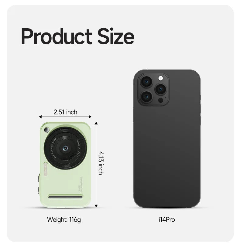 4K Digital Camera Autofocus Vlogging Camera HD 48MP with 2.4" Large Screen Camera for Photography for Kid Students Adult Gift
