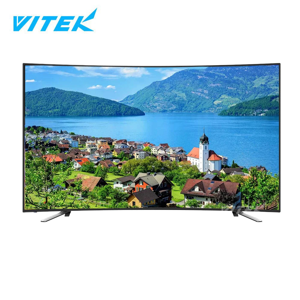 VTEX 55 Inch Wholesale Bulk OEM Flat Screen Television Set,4K UHD SmartTV Curved