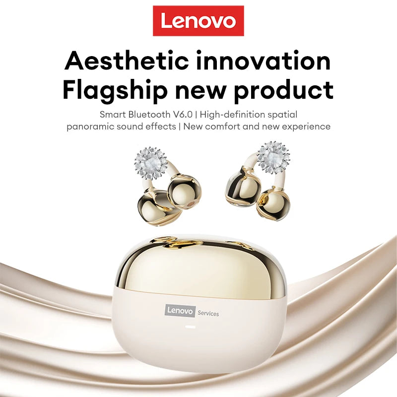Choice Lenovo LE302 OWS Wireless Ear Clip Earbuds Bluetooth Low Latency HD Call HiFi Stereo Music Sports Open Ear Headphones New