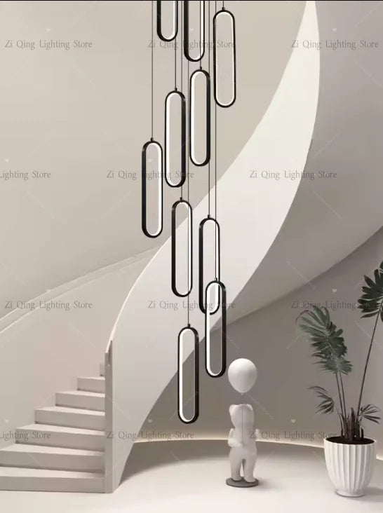 Modern LED Pendant Light Minimalist Chandelier Nordic Hanging for Living Room Restaurant Villa Loft Ceiling Staircase