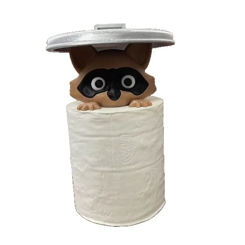 Resin Cat Toilet Paper Holder Wall Mounted Storage Dispenser Bathroom Paper Towel Dispenser Kitchen Tissue Dispenser
