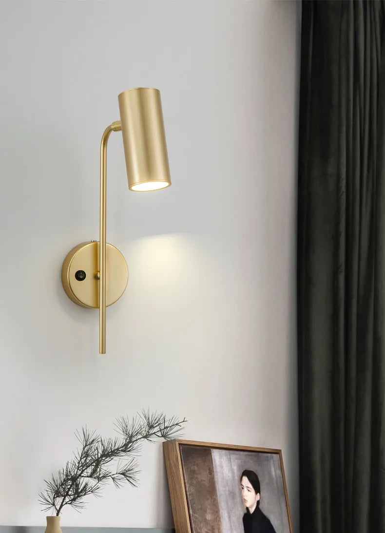 Modern Rotatable Wall Lamp Living Room Background LED Wall Light Bedroom Bedside Light Aisle Long Pole Switch Lamp