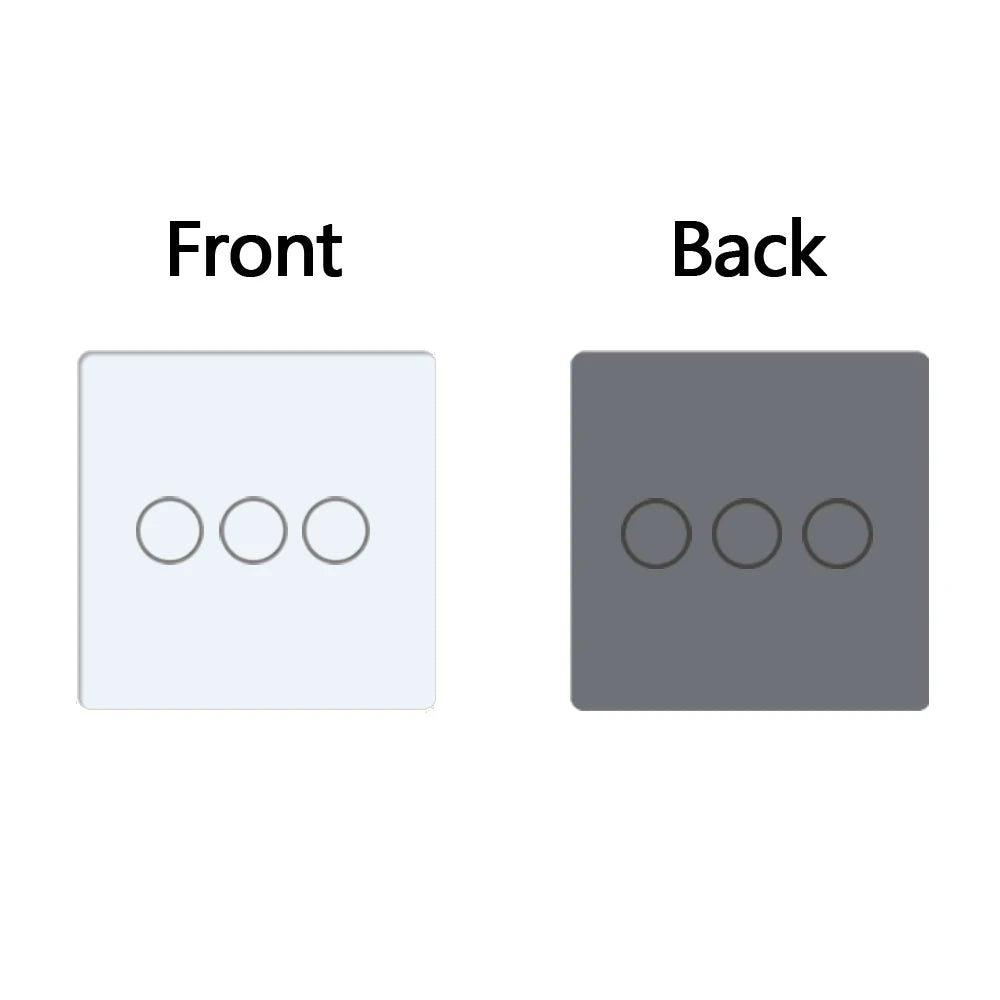 TAWOIA DIY Wall Light Switches Small Glass Panel Parts 1/2/3/4Gang White Black Gold Touch Switches Crystal Parts 47mm*47mm