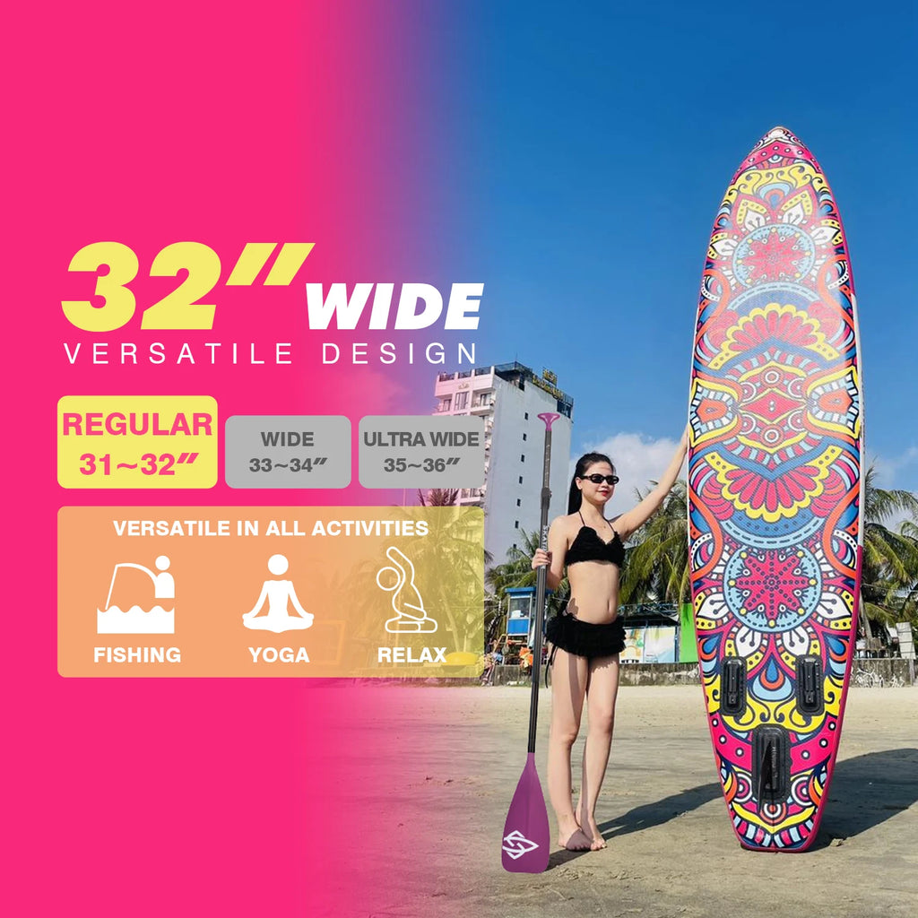 SKATINGER SUP Waterproof Inflatable Paddle Board 11'6"x32"x6" Standing Style Aquatic With Fishing Accessories SUB Board