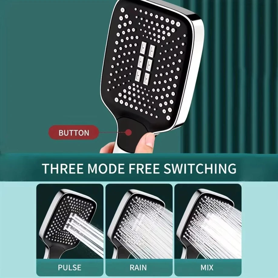 Booster Rain Shower Head 360° Rotation Water Saving New 30cm Large Size High Pressure Overhead Rain Shower Head Large Flow