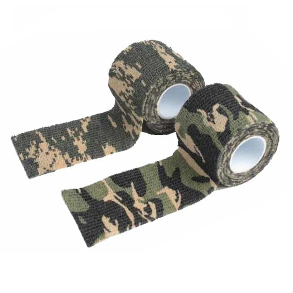 Elastic Wrap Tape  Adhesive Outdoor Hunting Camouflage Stealth Tape Waterproof Wrap Durable Self Adhesive Elastic Bandage