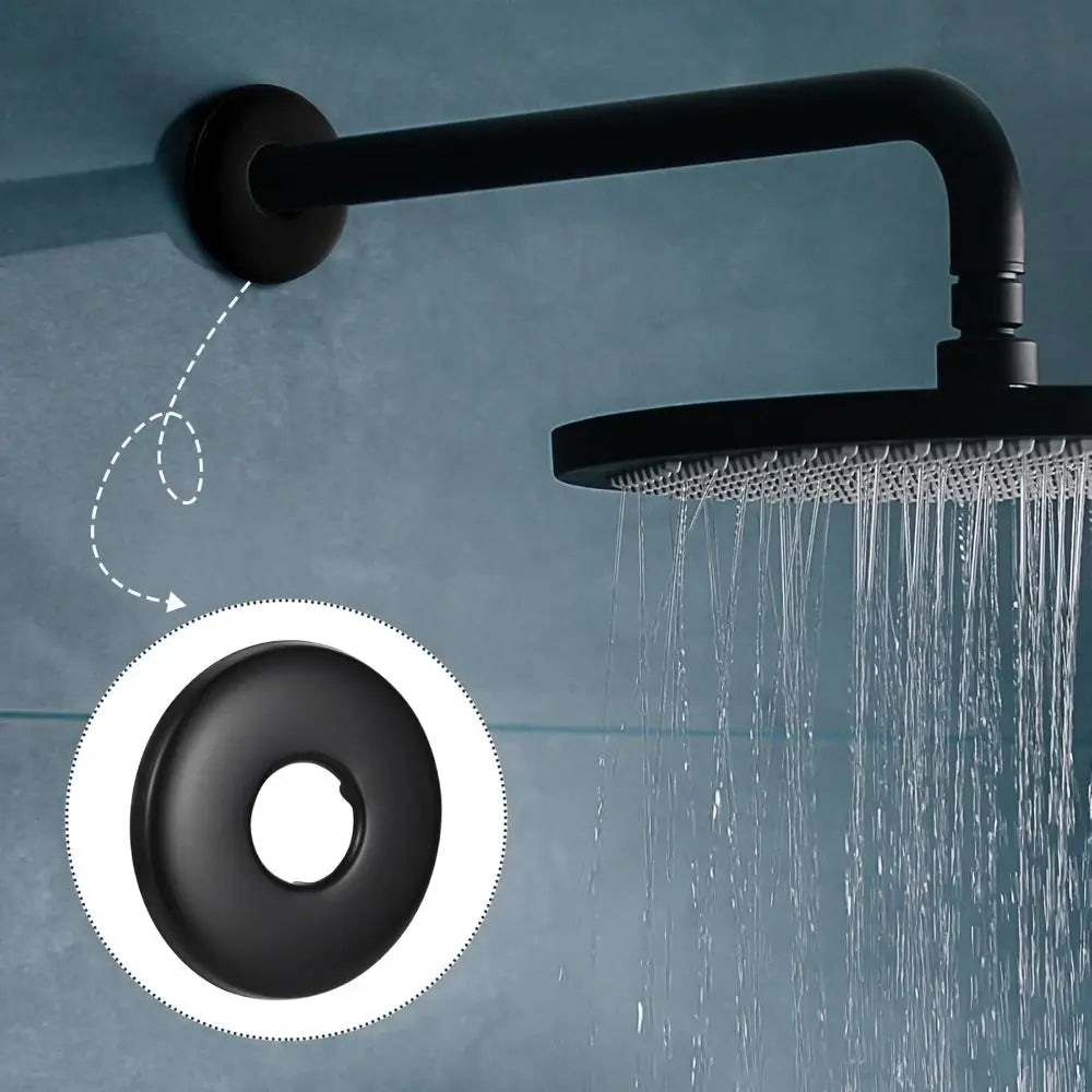 Black Stainless Steel Shower Arm Flange Replacement Wall Split Flange Faucet Decorative Cover Kitchen Bathroom Accessories