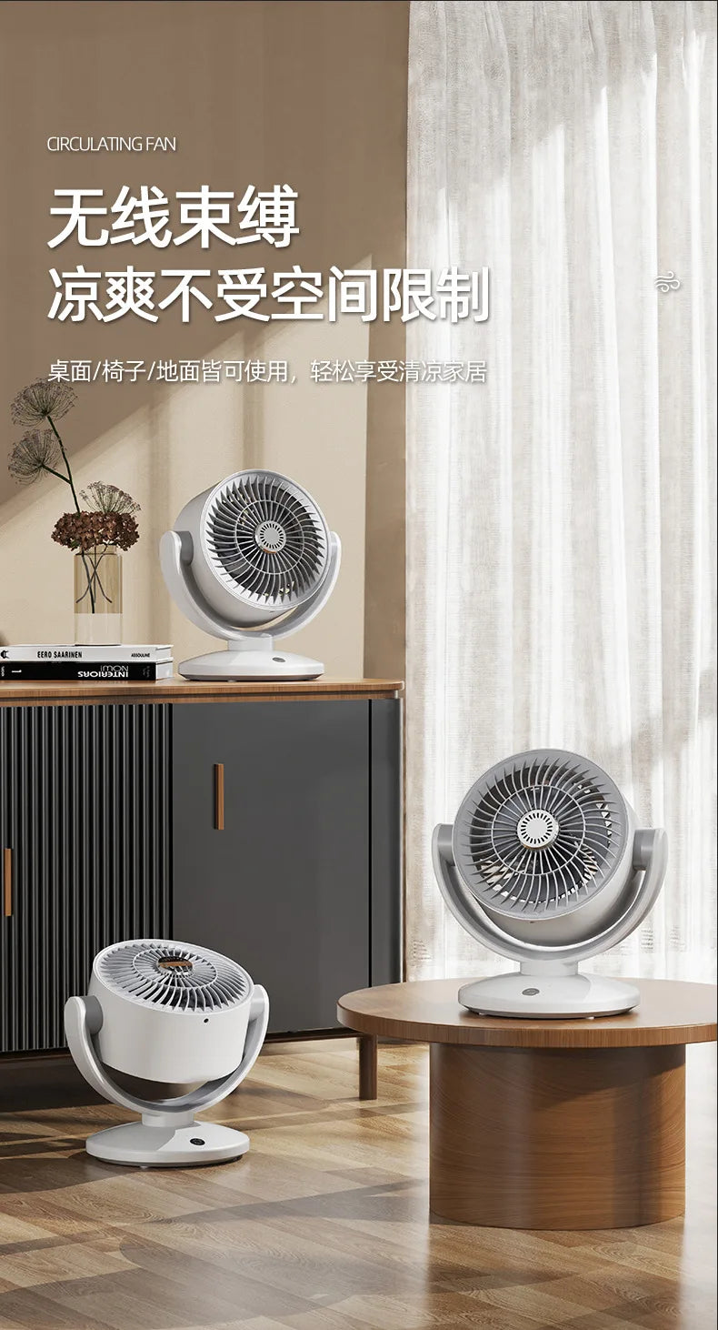 Air Circulator Fan, Household Electric Fan, Desktop Portable Oscillating Low Noise Fan for Student Dormitory and Office