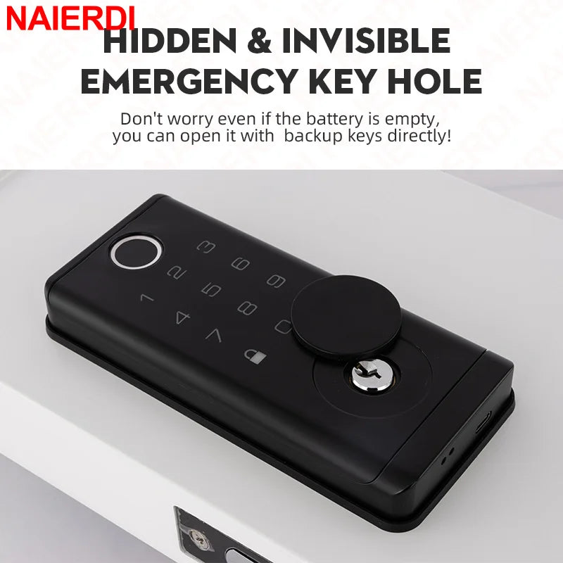 NAIERDI Smart Door Lock Tuya Fingerprint Keyless Entry Door Lock Anti-theft Security Digital Electronic Locks Door Hardware