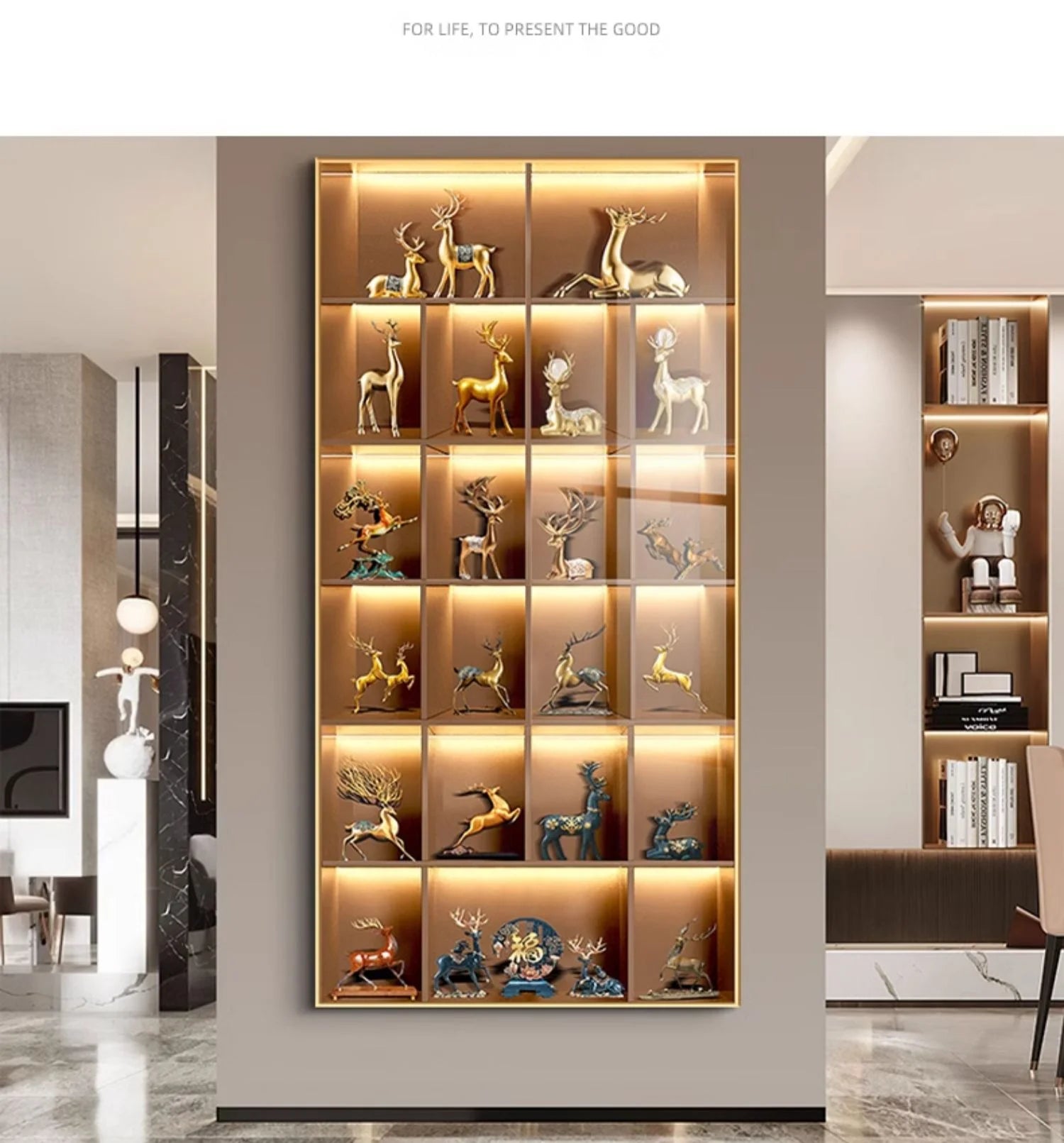 Modern Light Luxury Entrance LED Decorative Painting Home Decoration Living Room Bedroom Sofa Background Corridor Mural Light