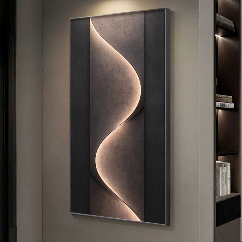 Luxury LED Wall Lamp Living Room Background Corridor Hotel Home Decoration High-end Luster Hanging Painting Modern Mural Light