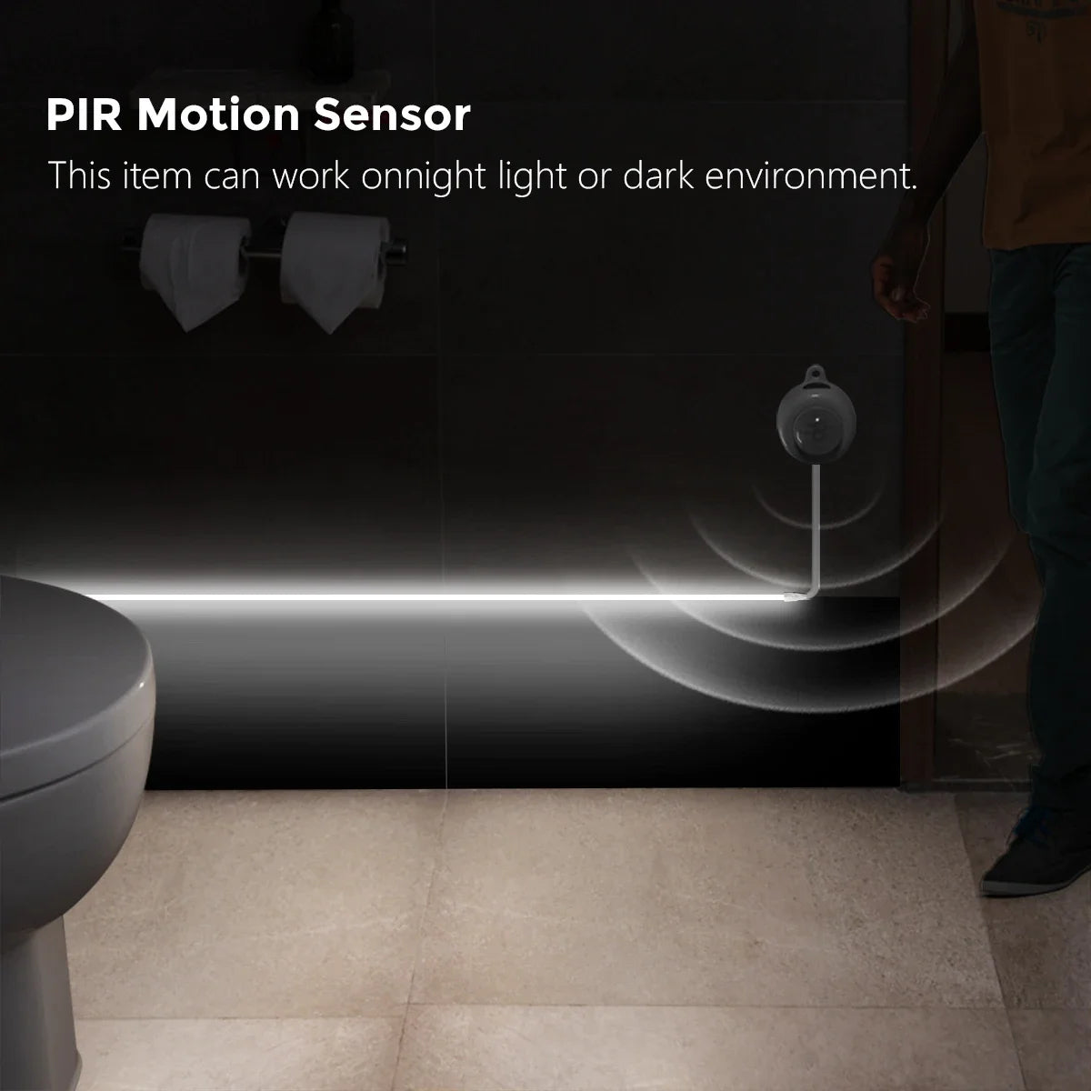 12V Smart Wifi APP Control LED Light RGB Neon Strip Night Light with PIR Motion Sensor Dimmable Silicone Tape Voice Assistant