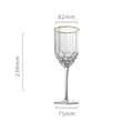 1PC Gold Diamond Red Wine Glass European Light Luxury Crystal Glass Household Tall Champagne Cup Whiskey Foreign Wine