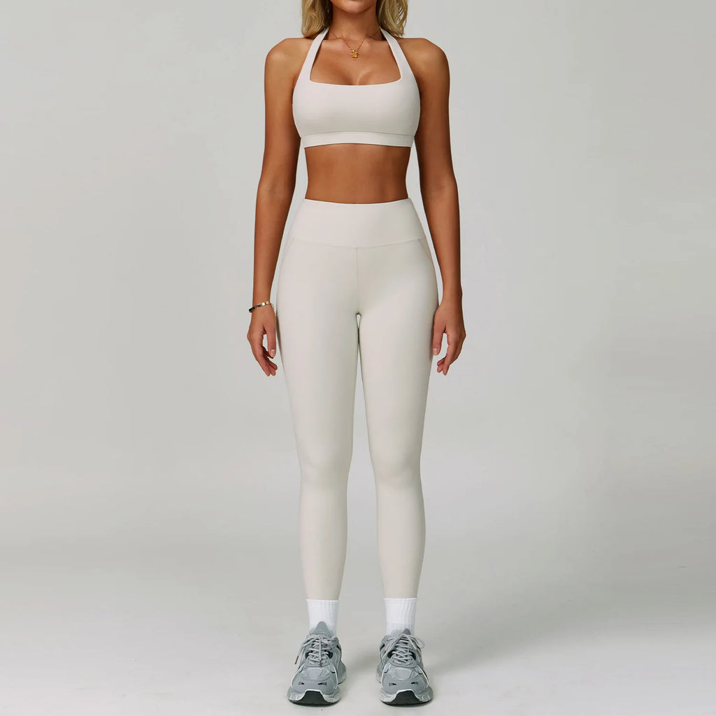 2Pcs Sets Women's Tracksuit Fitness Clothes Yoga Sets Sportswear Workout Bra High Waist Leggings Set Gym Clothing Sports Suits