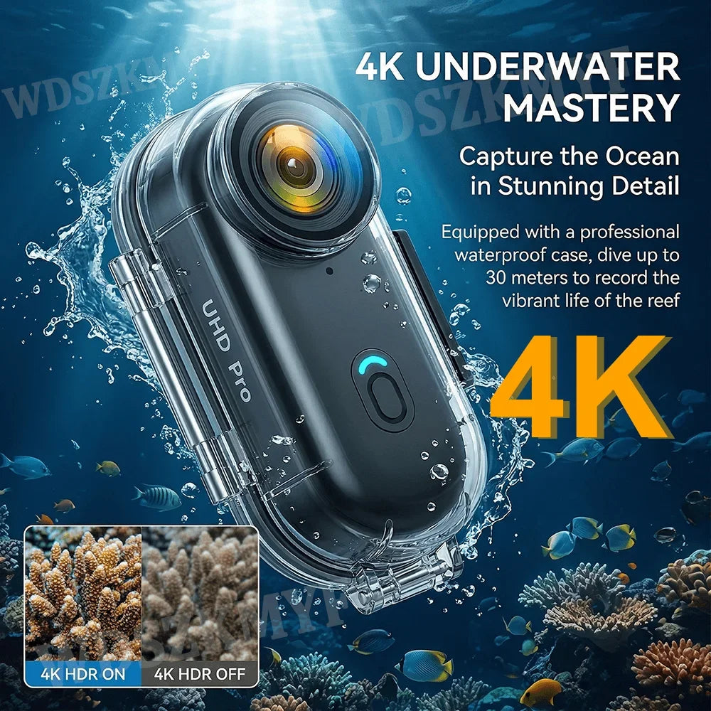 4K HD Motorcycle Mini Recorder Finger WIFI Action Camera Lightweight POV Motorcycle Road Sport Cam Bicycle Vlog Pet Body Camera