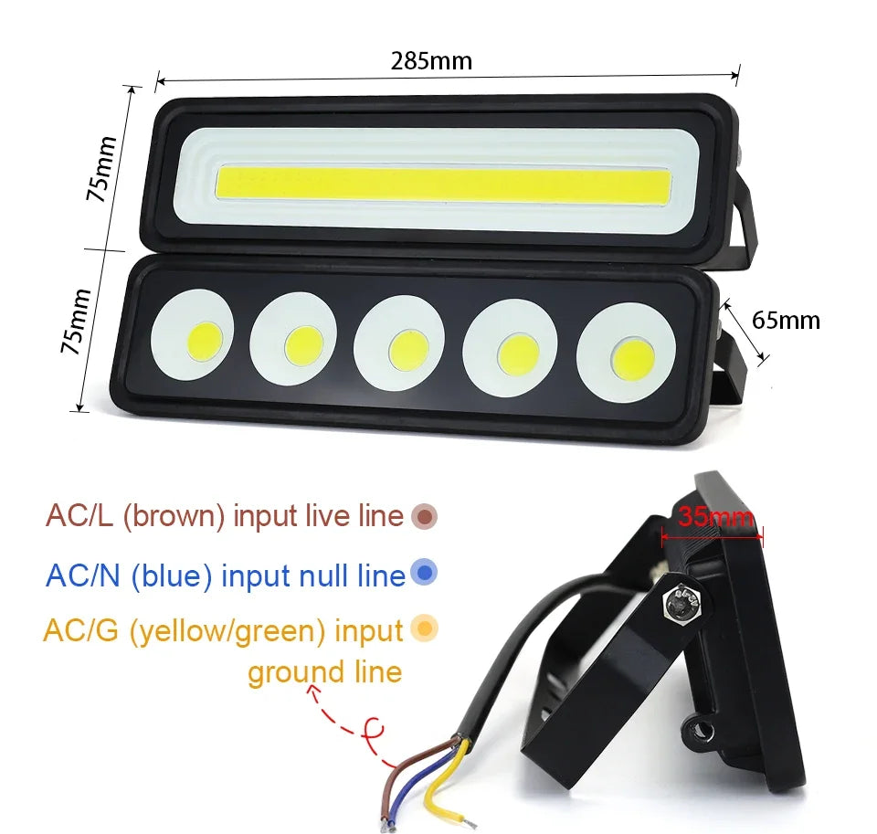 50W LED FloodLight Outdoor Lighting COB Floodlight 220V Reflector Spotlight IP65 Waterproof Outdoor LED Gardern Wall Lamps