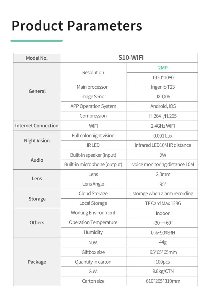WiFi Camera Safety Monitor Mini 1080P HD Camcorders Indoors Night Version Video Intelligent Camera Security Protection NEW 2026