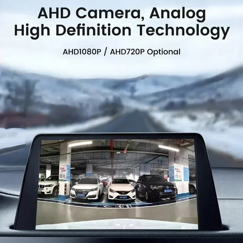 1080P AHD Rear Camera for Vehicle with CVBS Night Vision 12V IP68 Waterproof 170 Degree Fish-eye Lens HD Resistant