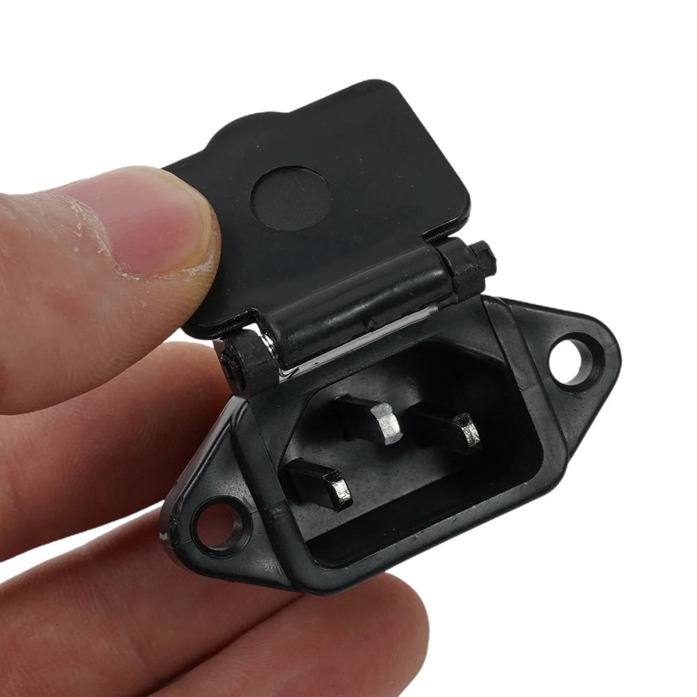 1x E-bike Plug Socket Charger Electric Scooter Vehicle Charging Socket E-bike Car Plug Cable Wire Connector Three Hole Socket