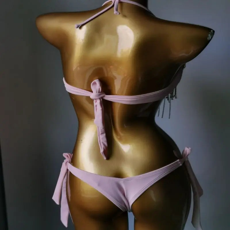 2023 newest crystal bikini diamond bikini swimwear  crystal bar bikini suit  bar bikini top fashion diamond swimwear bikini