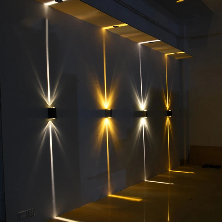 6W 10W 20W Outdoor LED Wall Lights Up and Down Narrow Beam COB Aluminium Wall Sconces Porch Light Garden Waterproof Spotlight