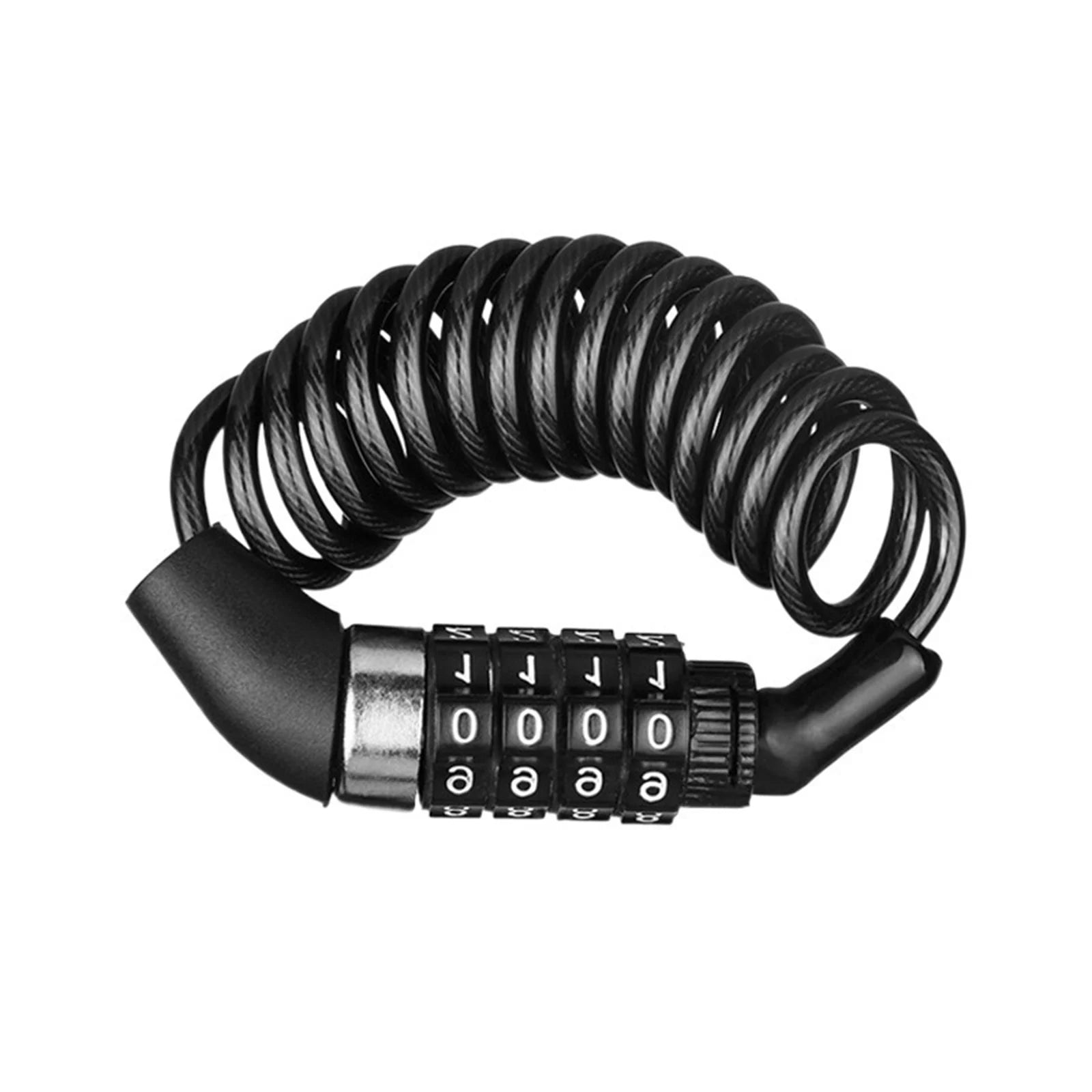 Portable Bike Cable Lock With Password Combination For Mountain Electric Bikes Helmet Secure Accessory