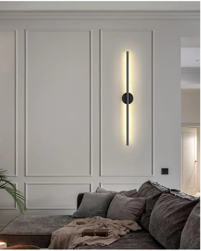 Modern minimalist led long wall lamp living room TV sofa bedroom bedside lamp background wall decorative lamp interior