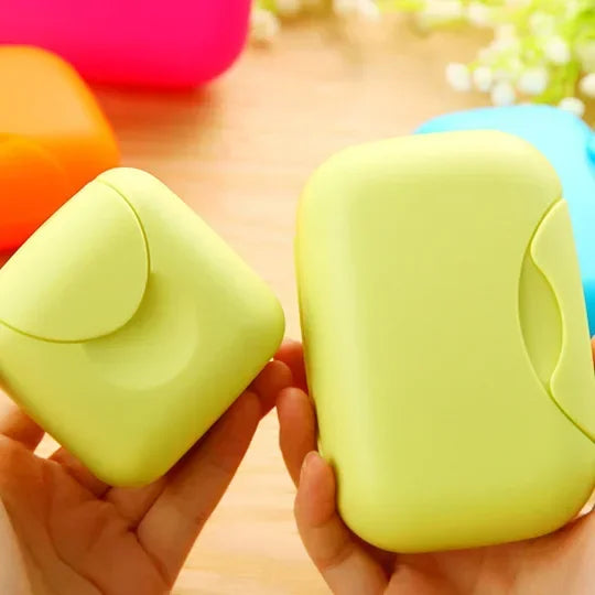 Plastic Travel Soap Box Dish Plate Case Case Holder Container Wash Shower Home Shower Bathroom Sealed Soap Case