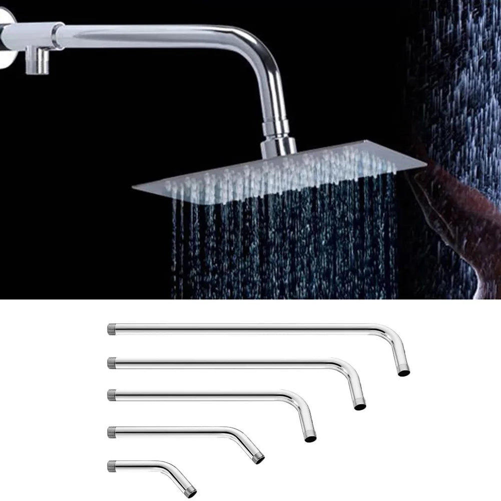 1PC Wall Shower Arm Shower Head Extension Pipe Stainless Steel Arm Bracket Bathroom Home Accessories
