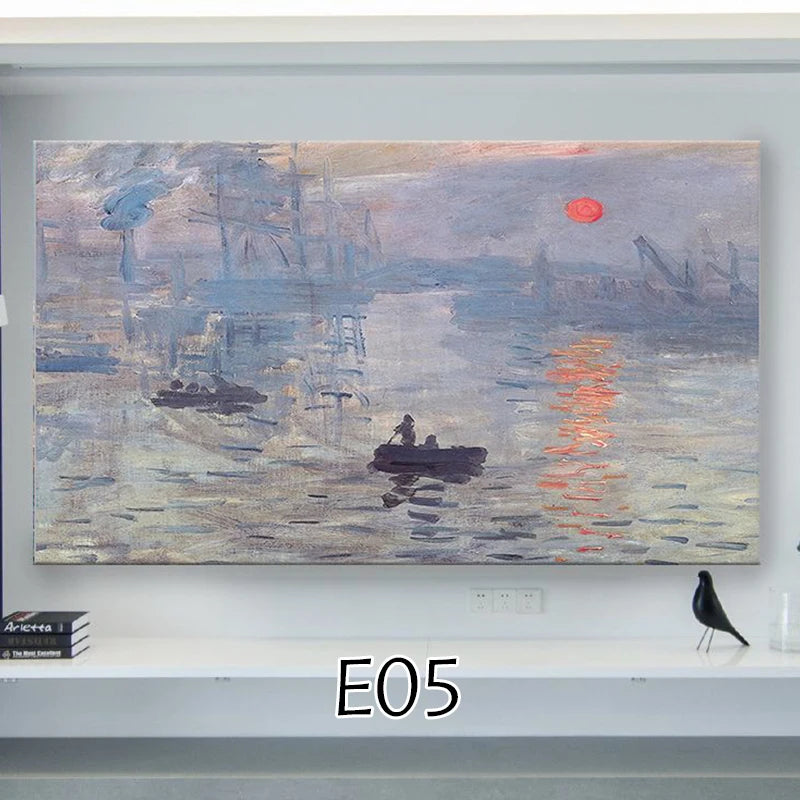 TV Screen Dust Proof Cover Landscape Pattern TV Monitor Cover 32-75 inch High Elastic LCD Protector Cloth
