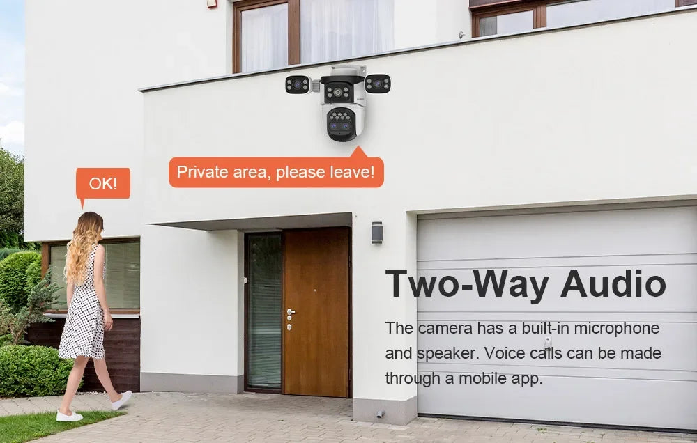 LS VISION 20MP Three Screens WiFi Security Camera Outdoor 10X Optical Zoom Four Lens Human Auto Tracking Waterproof CCTV Cameras