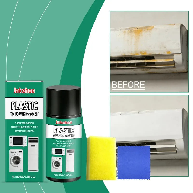 Plastic Yellowing Remover Scratch Repair - Appliances AC Units Fridge Toilet Back To White Gloss Long-Lasting Polish Clean Care*