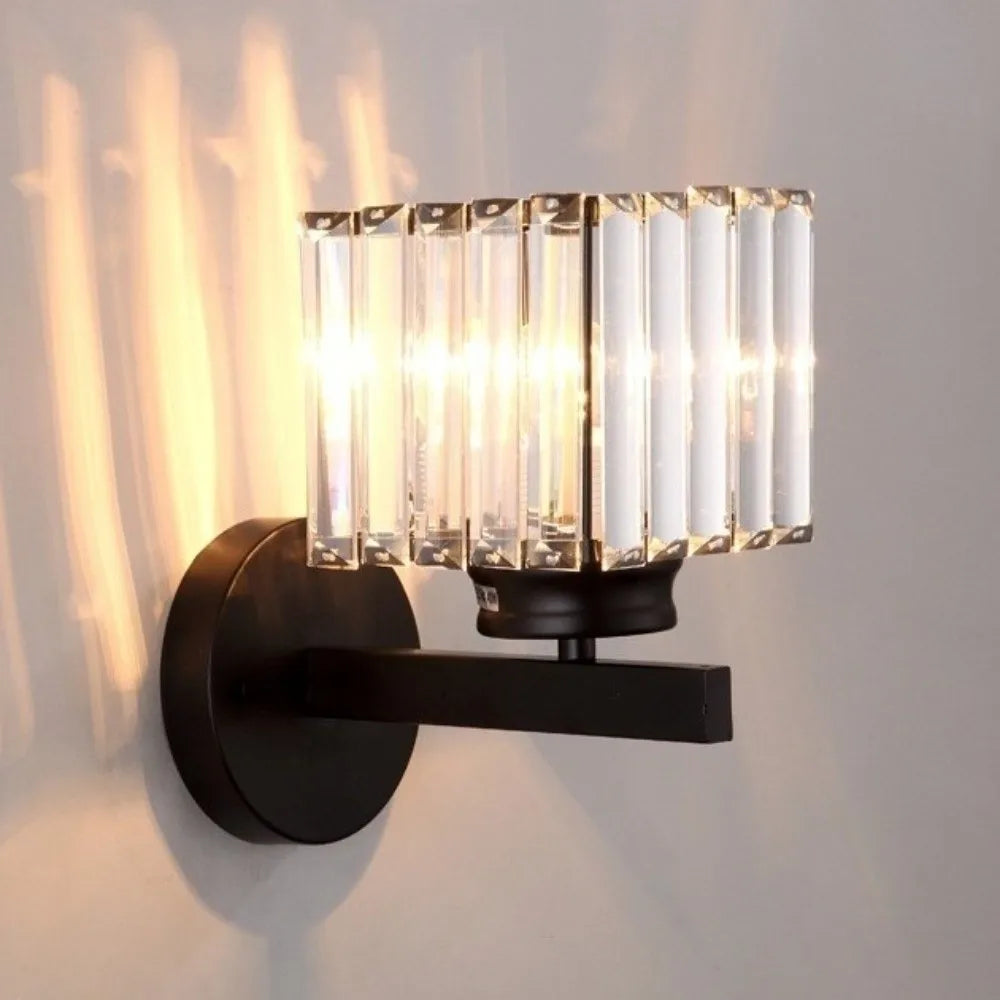 Light Luxury Crystal Wall Lamp LED Lighting 3 Colors Changing Night Light Wall Mounted Dimmable Decorative Lamp Room Lighting