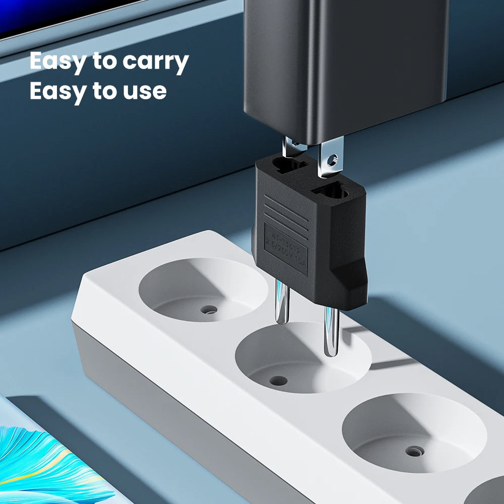 Electrical Socket Plug Adapter US to EU Converter Plug Power Travel Adapter American China KR To Europe Plug Adapter 4.8mm/4.0mm