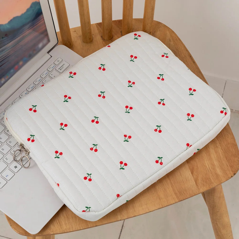 11/13/15 Inch Laptop Sleeve Quilted Laptop Sleeve Case Coquette Floral Laptop Carrying Case Laptop Case