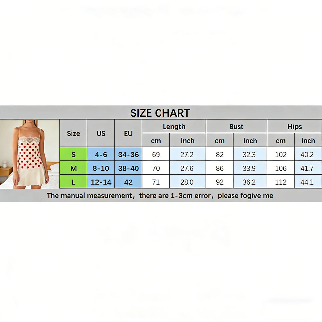 Women Y2K Polka Dot Cami Dress Lace Trim Spaghetti Strap Satin Ruffle Hem Bodycon Mini Dress Summer Casual Streetwear