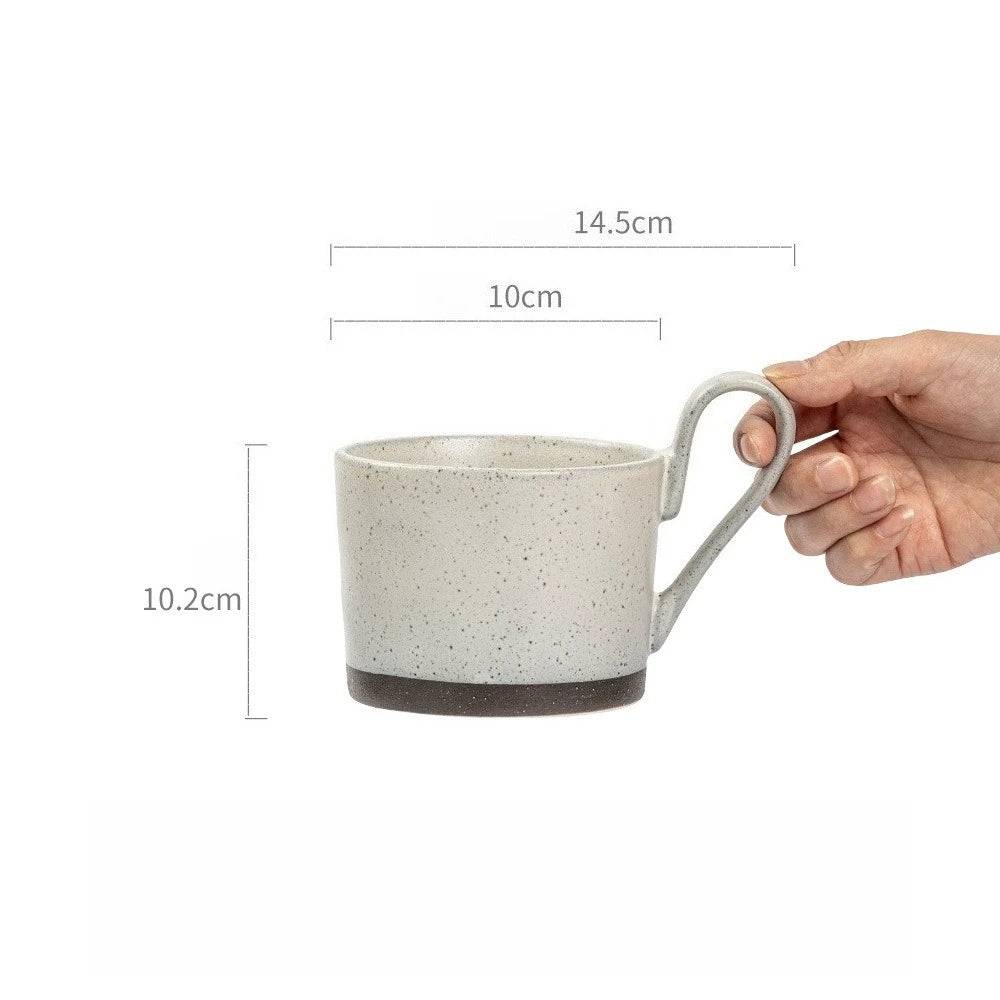 Creative Big Ear Design Ceramic Mug Large Capacity Coffee Cup for Home Use