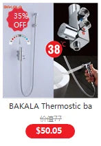 BAKALA Brass Matte Black Bathroom Sink Faucet Tap Hot Cold Wash Basin Water Swivel Spout Wall Mounted Bath Mixer