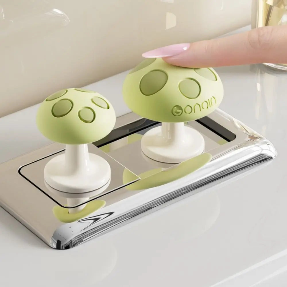 Mushroom Shaped Toilet Press Button Adhesive Creative Toilet Tank Press Button Multifunctional Nail Protector