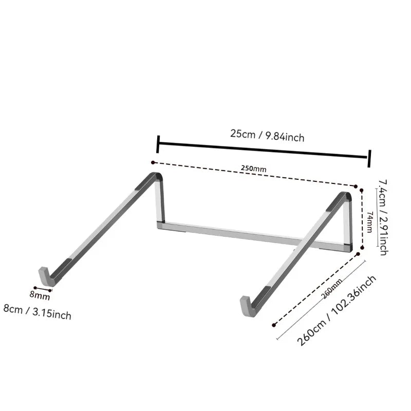 Laptop Stand For Folding Adjustable Aluminum Computer Pc Tablet Stand Notebook Tablelaptop Holder Heat Dissipation