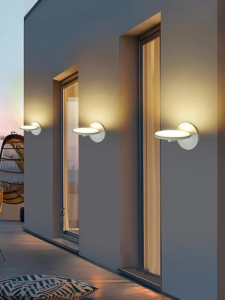 Modern Designer LED Waterproof Wall Light Minimalist Outdoor Balcony Porch Light IP65 Park Wall light Bedroom Bedside Light