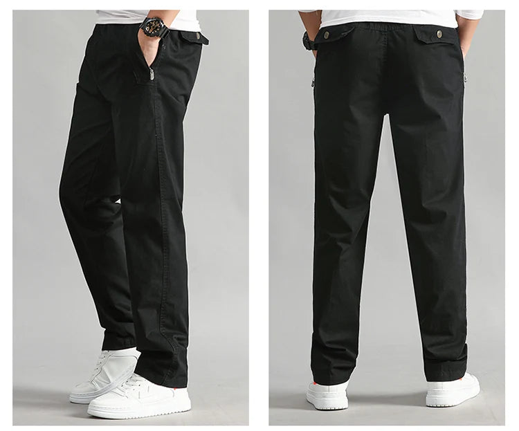 Men's Cargo Pants Summer Spring Cotton Workwear Large Size 6XL Casual Climbing Joggers Sweatpants Hombre Autumn Work Trousers