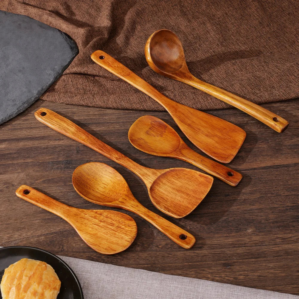 Kitchenware set: cooking spatula, pot spatula, wooden spatula, spoon, stir-frying spoon, pot spatula, soup spoon, kitchen tool