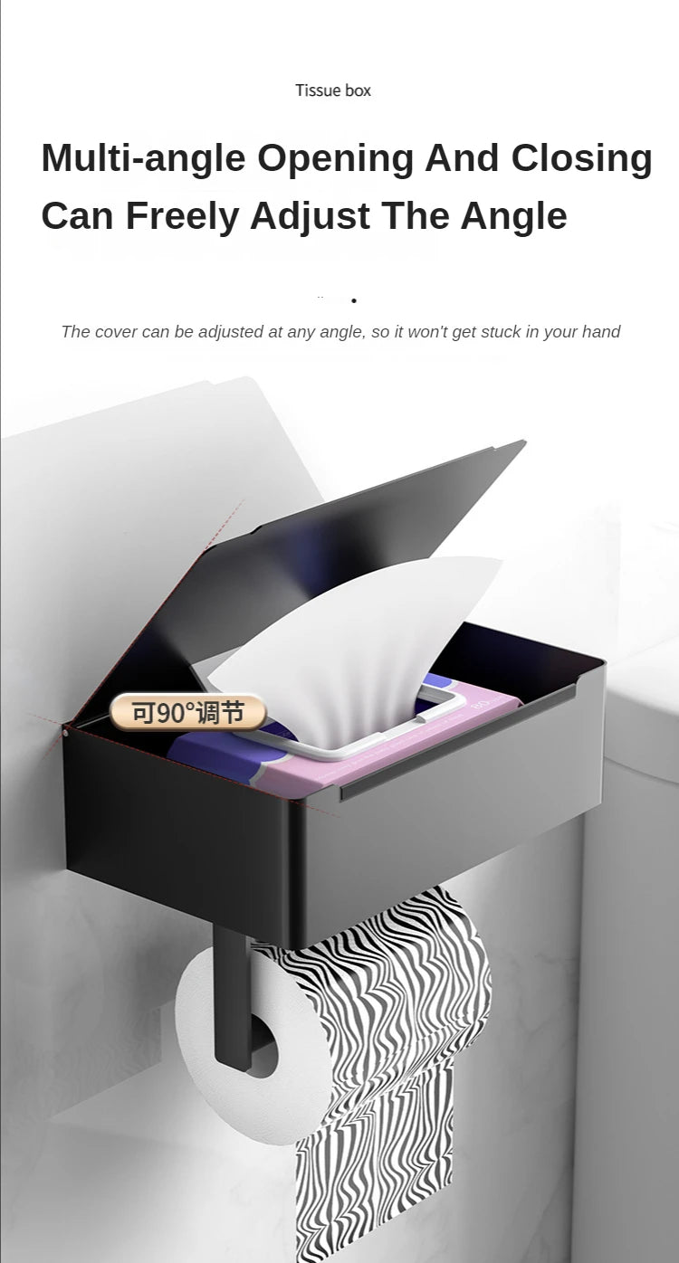 Wall Mount Toilet Paper Holder Bathroom Tissue Accessories Rack Holders Self Adhesive Punch Free Kitchen Roll Paper Accessory